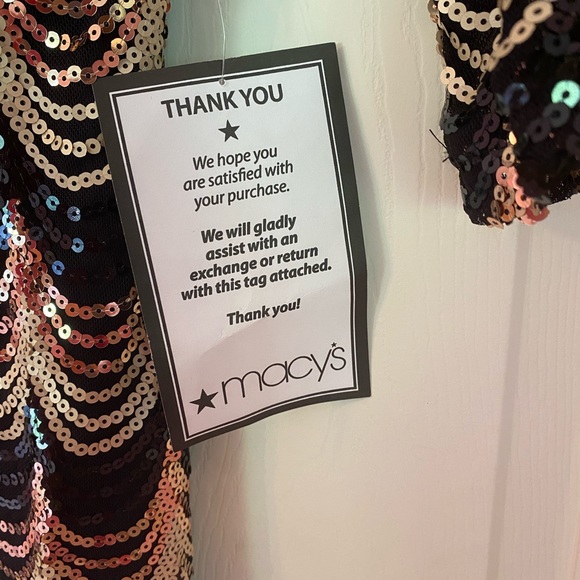 New nwt Sequin Black Gold Dress XS Crystal Doll Short Sleeve Prom homecoming - Picture 7 of 14